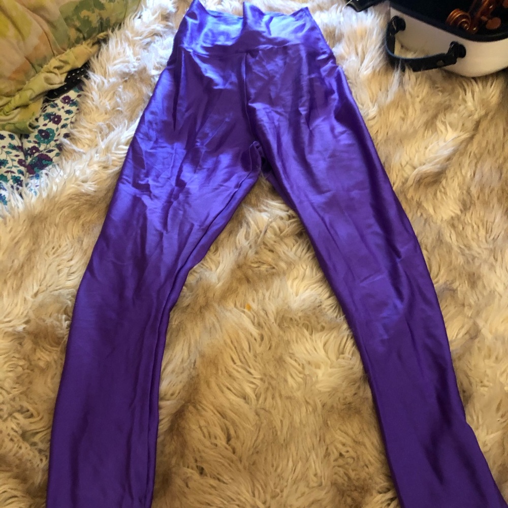 Leggings, purple, small, only worn once.